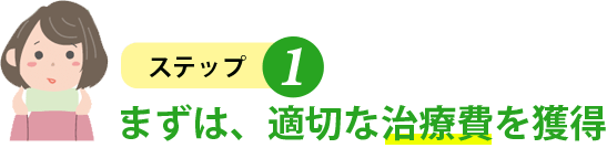 まずは、適切な治療費を獲得